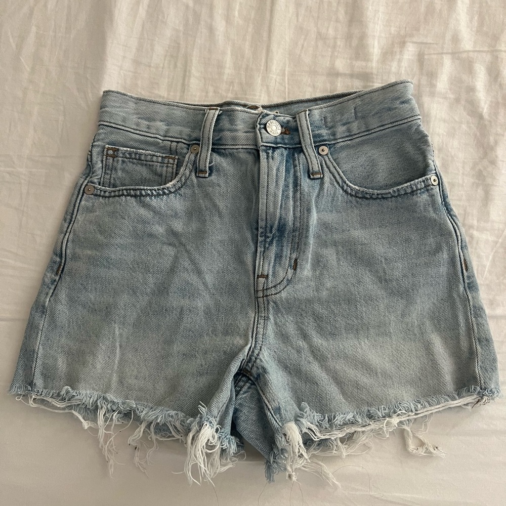 Women's Madewell The Perfect Jean Short Light Blue Size 23